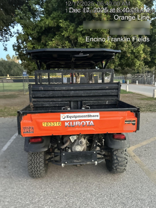 2020 Kubota RTV-X1140W-H 4WD utility cart -LED strobe -Windshield tempered glass -Plastic canopy -Wire harness kit -Backup alarm
