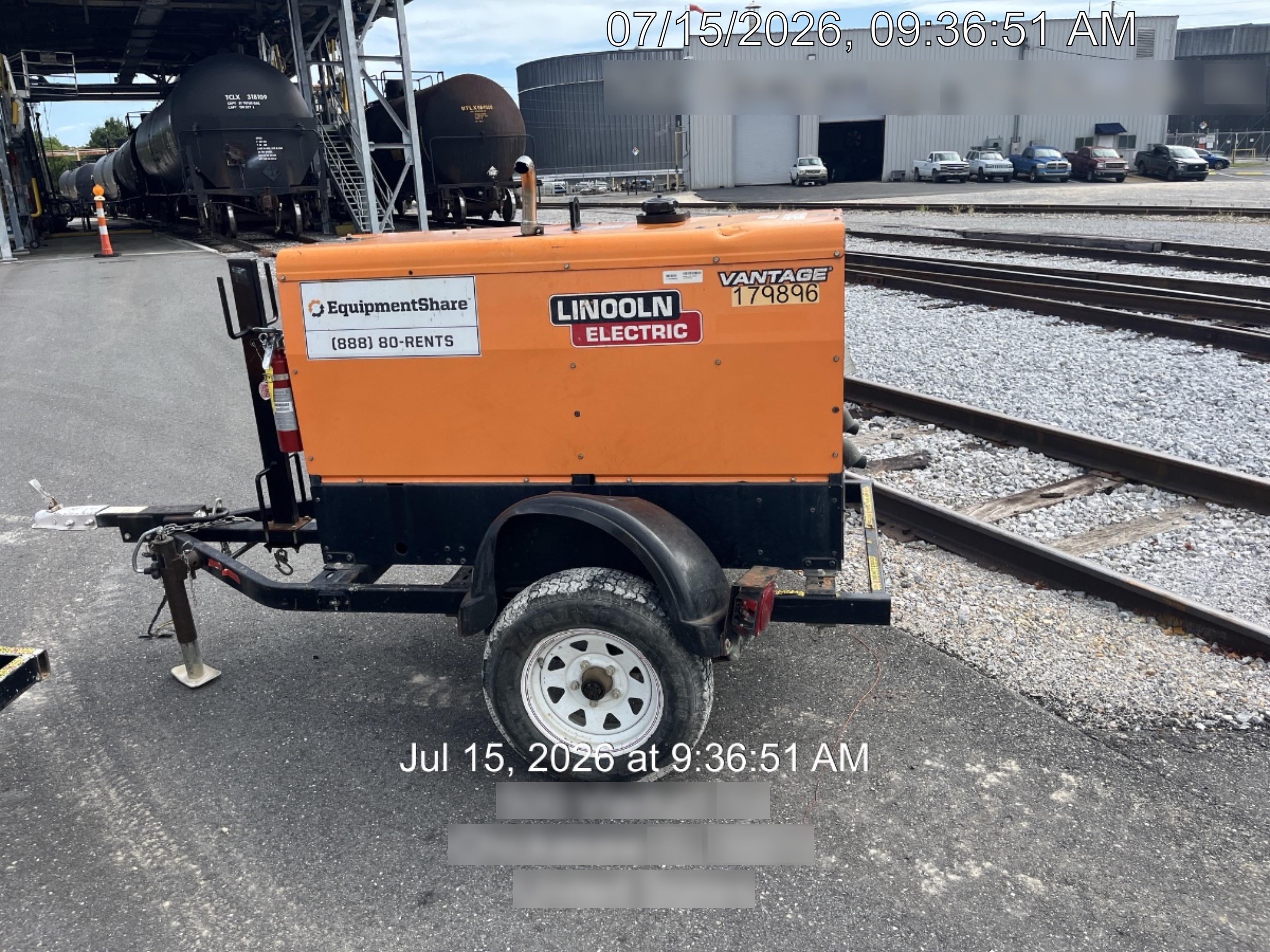 2021 Lincoln Electric Vantage 322 Vantage 322 Ready Pak 3 w/ Decals, ORANGE (includes trailer, cable rack, fender light kit) NO Telematics