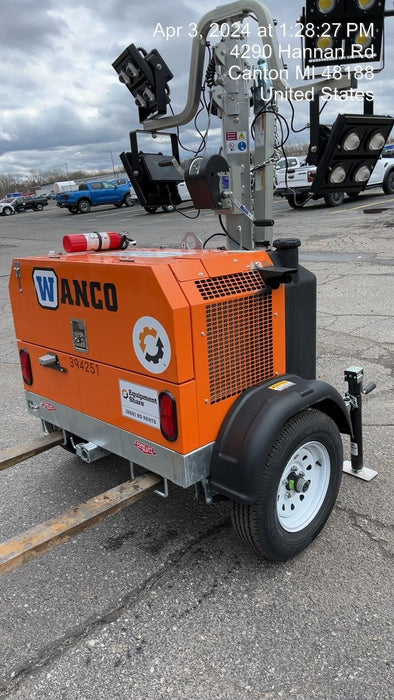 2024 Wanco WLTT-4MM4K Diesel, Deep Sea Controller, Shore Power Plug, Auto Start, (4) 350W LED Floodlights, 4kW Generator, 60 Gal Fuel Tank, 2" Ball, T3