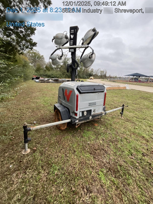 2019 Wacker Neuson LTV6L-MH Mobile Light Tower w/Fuel Level Sensor Installed