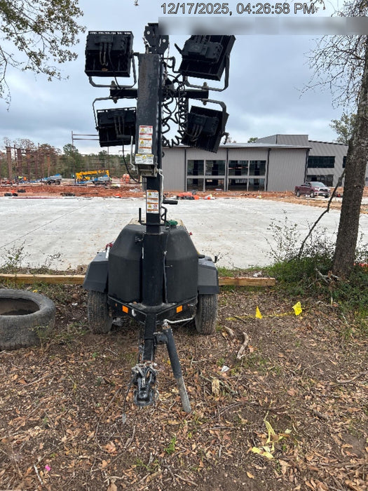 2022 Allmand NLV3GR (4) LED Light Fixture 350W, 23' Vertical Mast, 3kW Prime, Towable, Deep Sea L401, Leveling Jacks, Yanmar T4F 5.8hp