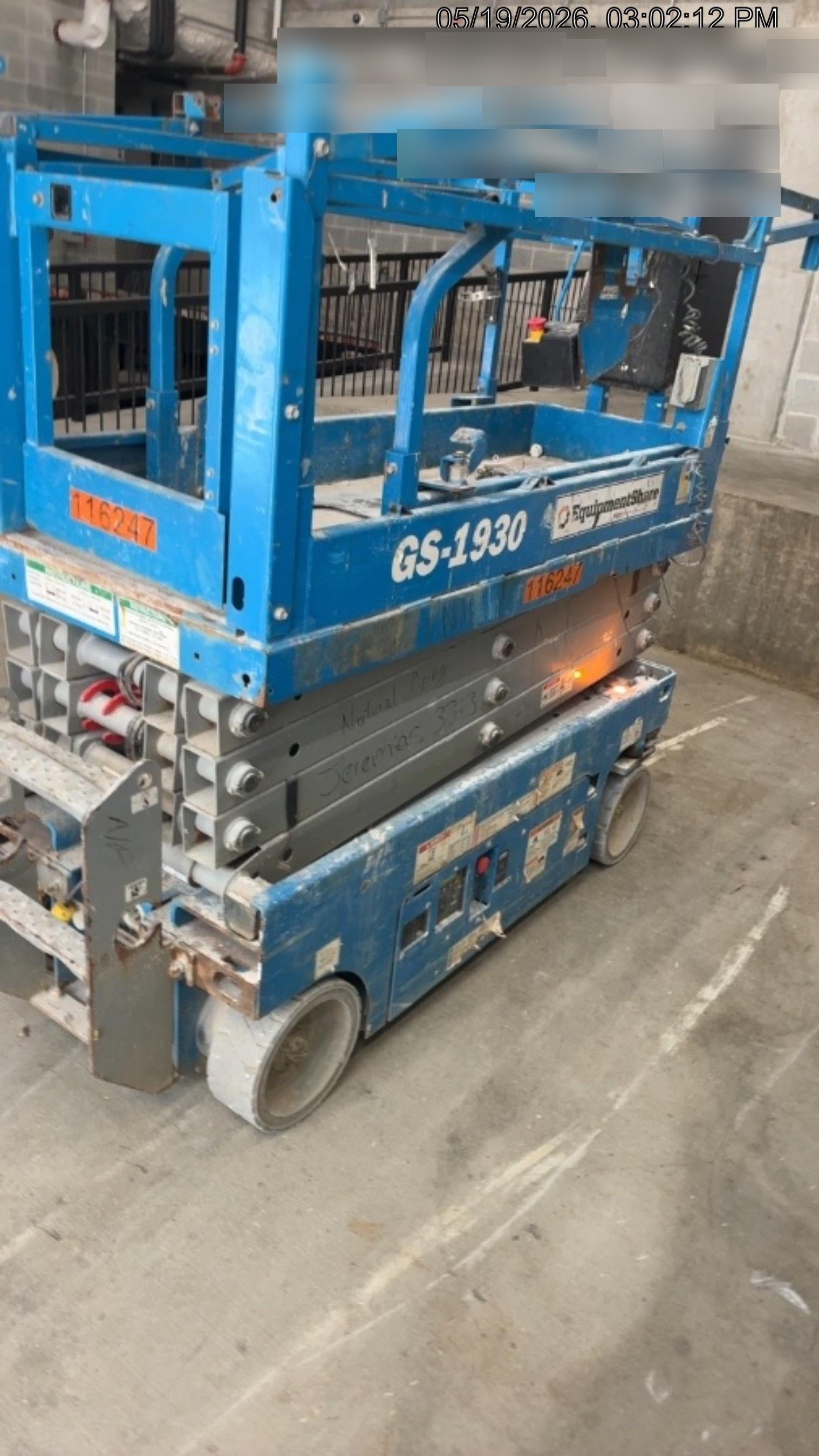 2020 Genie GS-1930 Solid Non Marking Tires, Beacon, Folding rails with half height swing gate