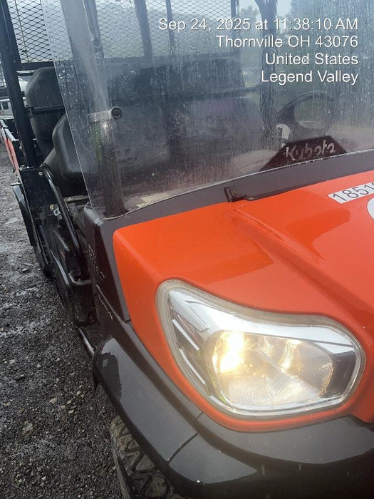 2022 Kubota RTV-X1140W-H Plastic Canopy, Windshield Acrylic Clear, LED Strobe Light, Wire Harness Kit, Back up Alarm
