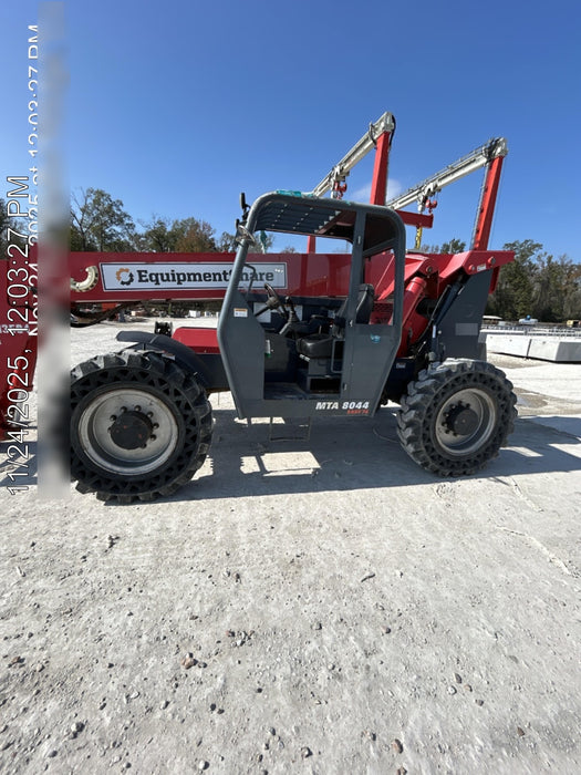2018 Manitou MTA8044 MTA 8044 - 74 HP T4, Canopy, Worklights/Strobe, Beacon, 66" Carriage, 48" Forks, Solid Tires, Lift Hook, Aux Hydraulics