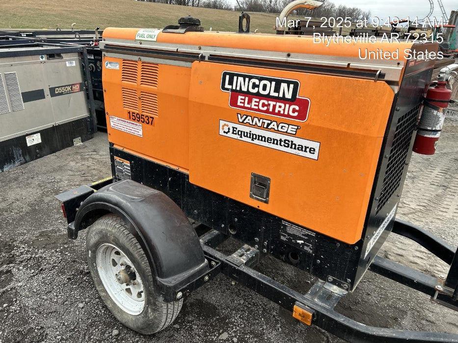 2021 Lincoln Electric Vantage 322 Vantage 322 Ready Pak 3 w/ Decals, ORANGE (includes trailer, cable rack, fender light kit) NO Telematics