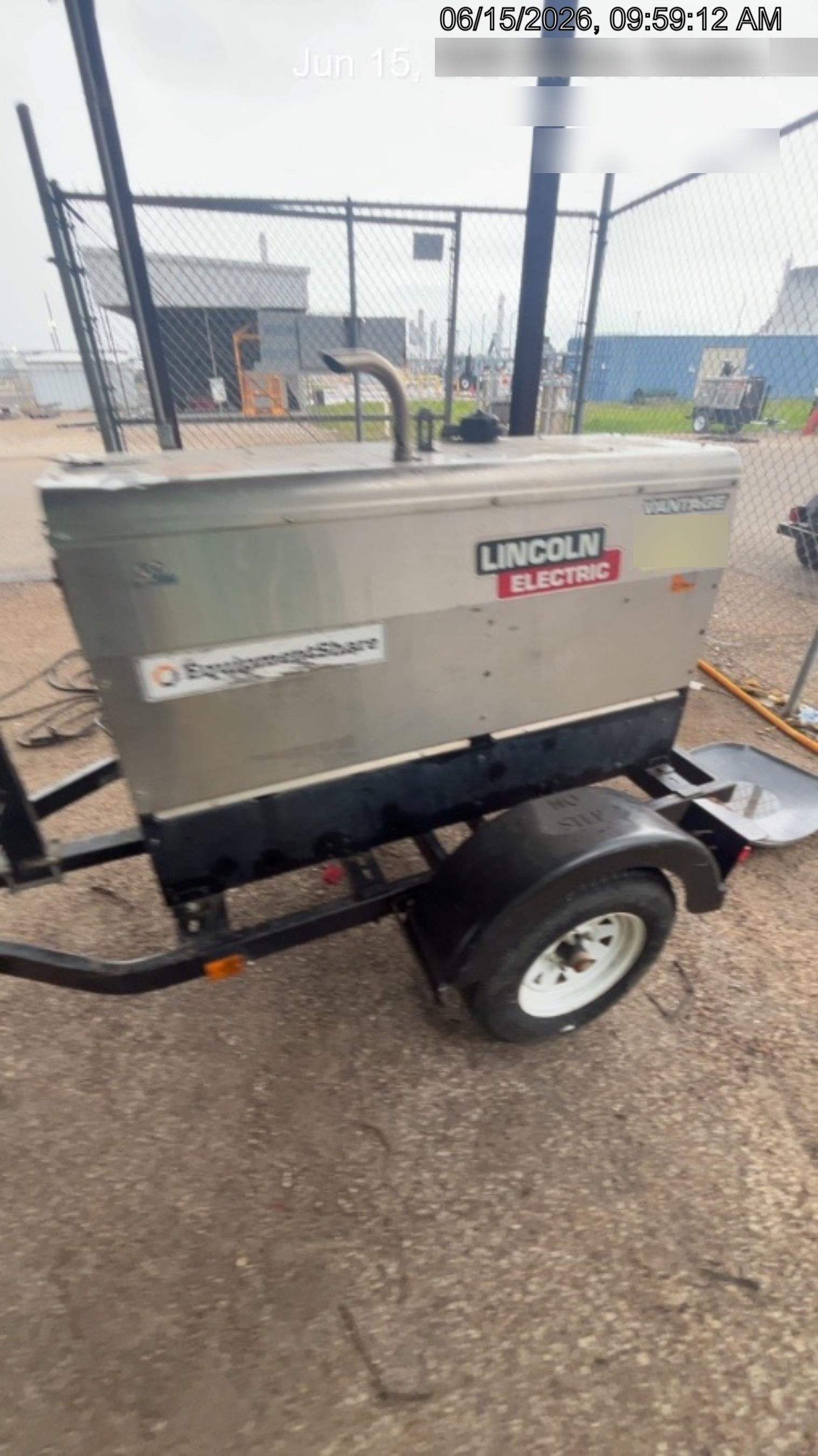 2019 Lincoln Electric Vantage 322 Ready-Pak 3, Two Wheel Trailer, Fender and Light Kit, Cable Rack
