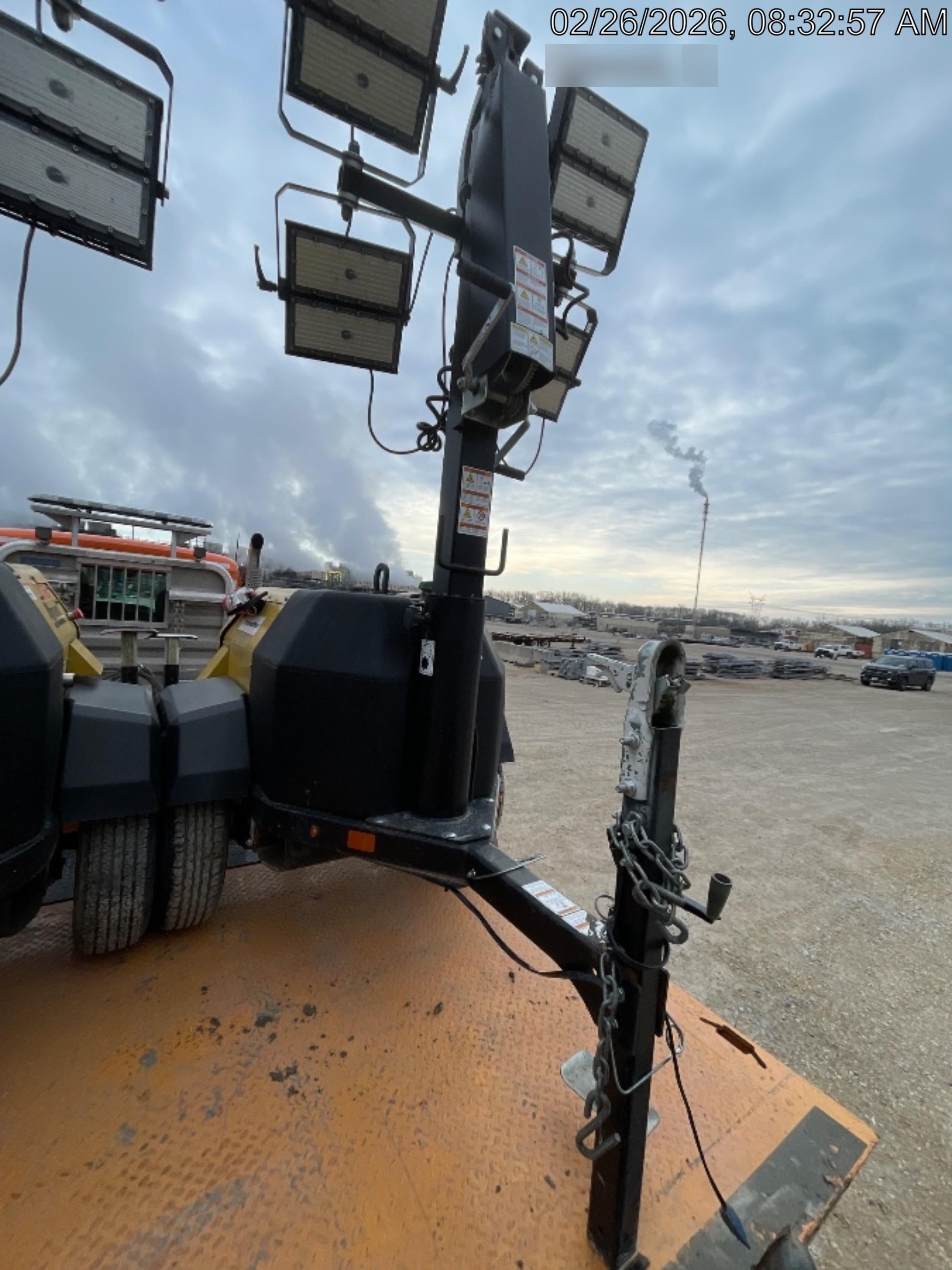 2022 Allmand NLV3GR (4) LED Light Fixture 350W, 23' Vertical Mast, 3kW Prime, Towable, Deep Sea L401, Leveling Jacks, Yanmar T4F 5.8hp