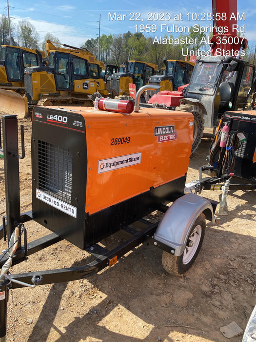 2022 Lincoln Electric LE400 Kubota V1505, Trlr, Cable Rack, Light Kit, ES Decals, T3