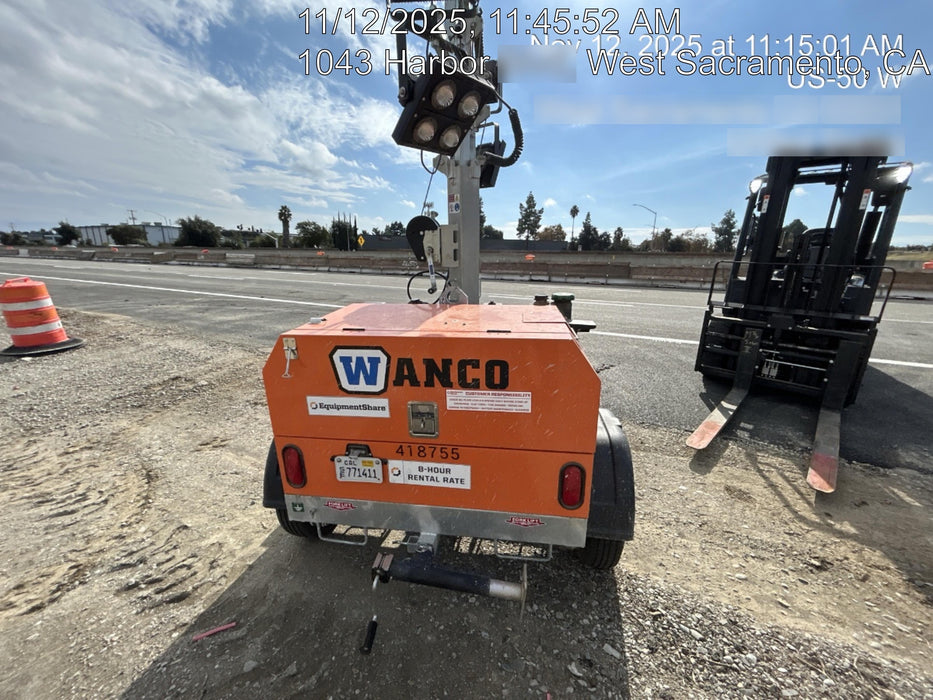 2024 Wanco WLTT-4MM4K Diesel, Deep Sea Controller, Shore Power Plug, Auto Start, (4) 350W LED Floodlights, 4kW Generator, 60 Gal Fuel Tank, 2" Ball, T3