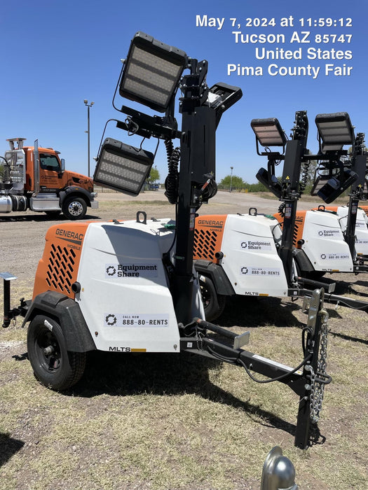 2024 Generac MLT2 Diesel, Flex Switch 120V Input, Powerzone Controller, 
(4) 320W LED Lights, 4kW Generator, 39.9 Gal Fuel Tank, 2" Ball, T3