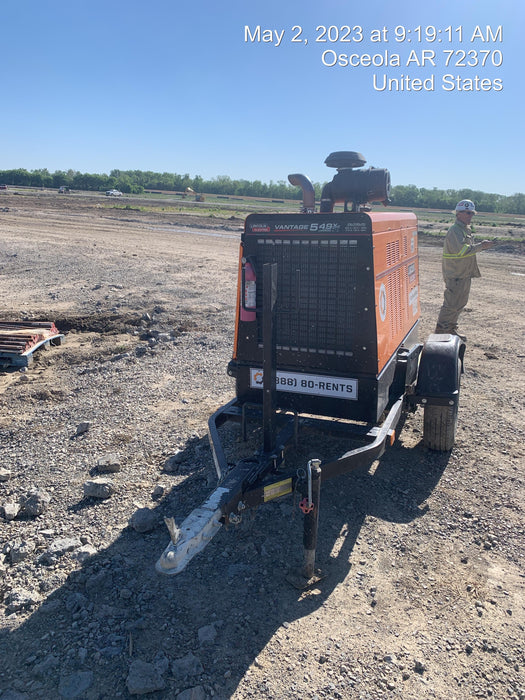 2021 Lincoln Electric Vantage 549X Ready Pak 3, ORANGE (includes trailer, cable rack, fender light kit)