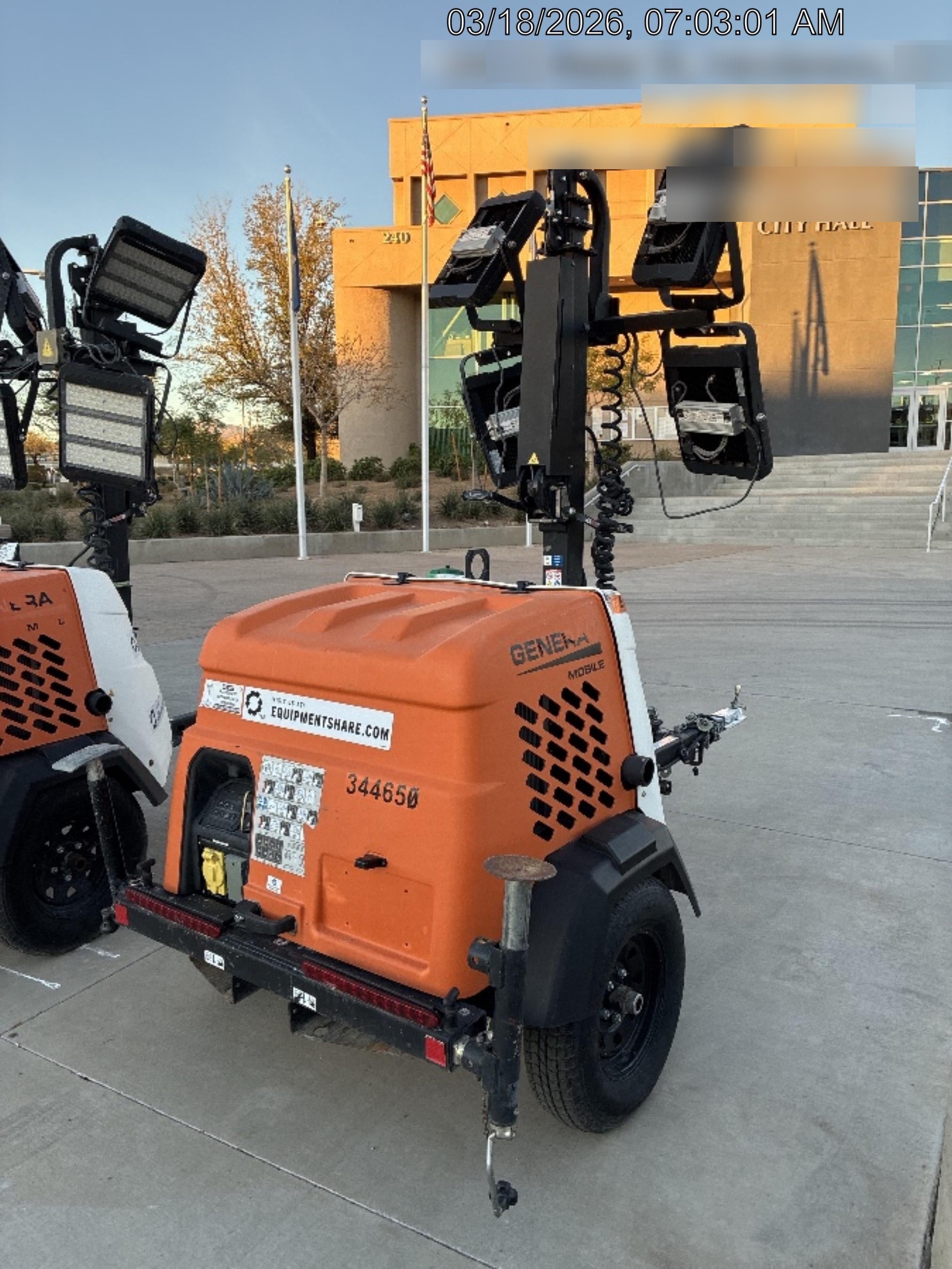 2023 Generac MLT2 Diesel, Flex Switch 120V Input, Powerzone Controller, (4) 320W LED Lights, 4kW Generator, 39.9 Gal Fuel Tank, 2" Ball, T3