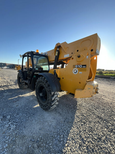 2019 JCB 510-56 Canopy, 74 HP, Solid Tires, STD Worklight, Beacon, Aux Hydraulics, Lifting Eye, Back up Alarm w/66" Carriage/60" Forks