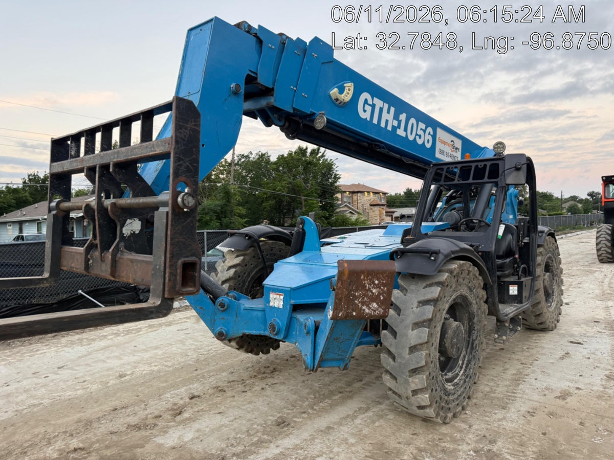 2019 Genie GTH-1056 Canopy, Solid RT Tires, LED Work Lights, Beacon 60" QA Carriage, 60" Forks