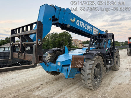 2019 Genie GTH-1056 Canopy, Solid RT Tires, LED Work Lights, Beacon 60" QA Carriage, 60" Forks