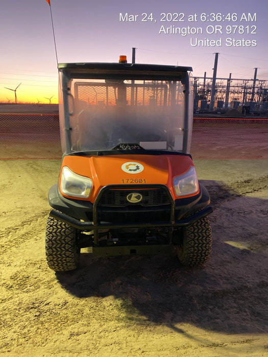 2022 Kubota RTV-X1140W-H Plastic Canopy, Windshield Acrylic Clear, LED Strobe Light, Wire Harness Kit, Back up Alarm