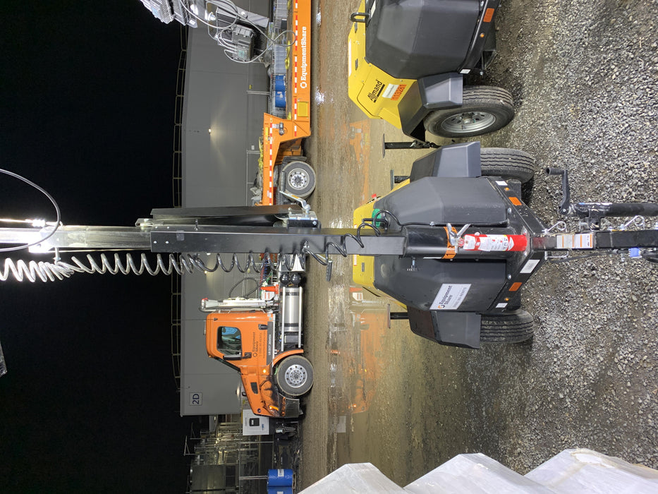 2020 Allmand NLV3GR (4) LED Light Fixture 350W, 23' Vertical Mast, 3kW Prime, Towable, Deep Sea L401, Leveling Jacks, Yanmar T4F 5.8hp