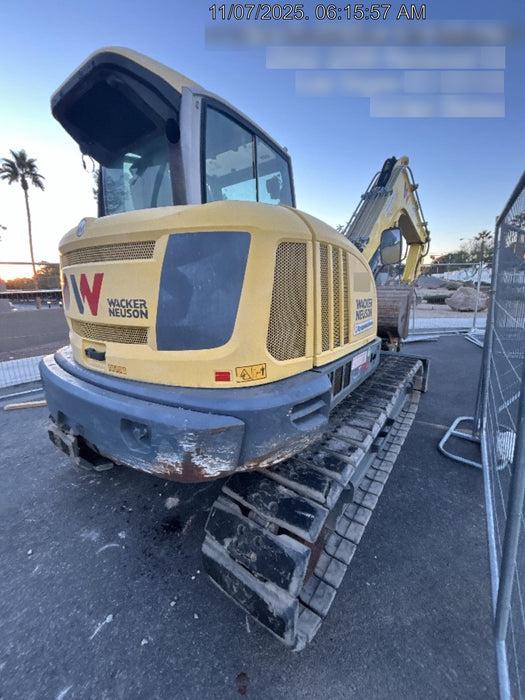 Wacker Neuson ET90 Enclosed Cab, Hybrid Tracks, Long Dipperstick, Bucket