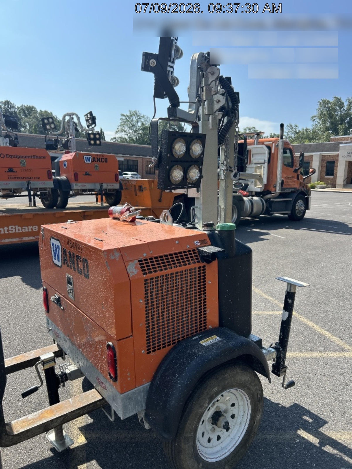 2025 Wanco WLTT-4MM4K Diesel, Mitsubishi L2E, 9.0HP @1800 rpm, Deep Sea Controller, Shore Power Plug, Auto Start, (4) 350W LED Floodlights, 4kW Generator, 60 Gal Fuel Tank, 2" Ball, T3