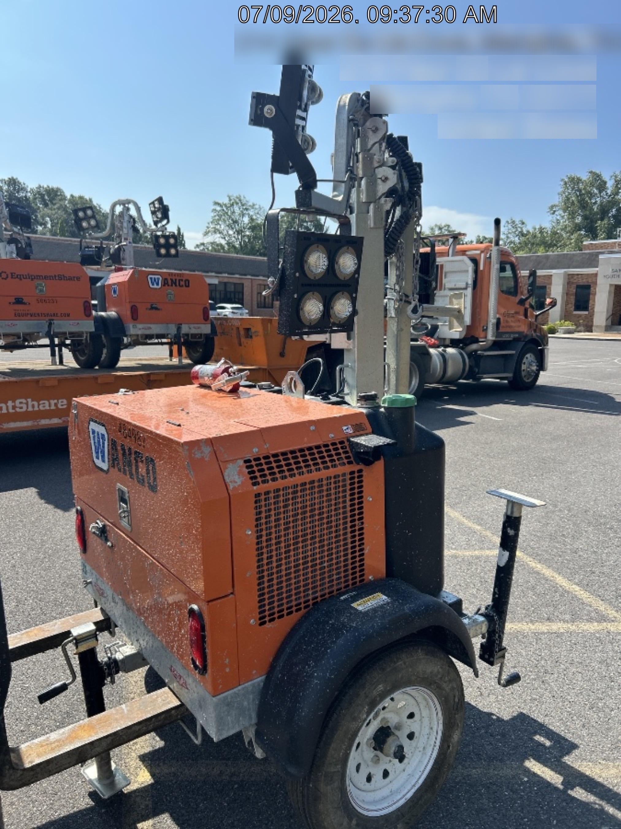 2025 Wanco WLTT-4MM4K Diesel, Mitsubishi L2E, 9.0HP @1800 rpm, Deep Sea Controller, Shore Power Plug, Auto Start, (4) 350W LED Floodlights, 4kW Generator, 60 Gal Fuel Tank, 2" Ball, T3