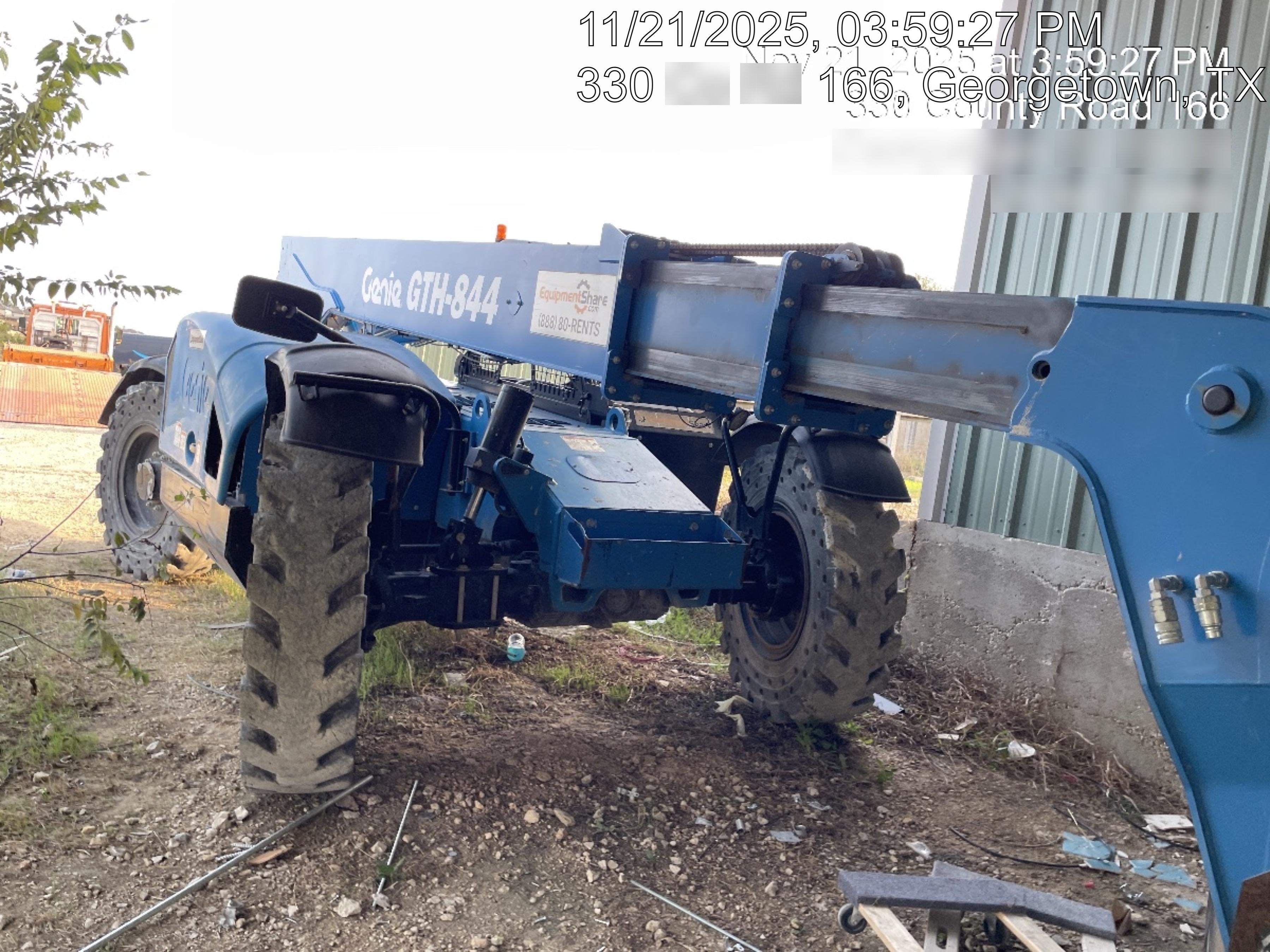 2018 Genie GTH-844 GTH-844 w/Open ROPS, Solid Tires, beacon/work lights, 60" carriage/forks