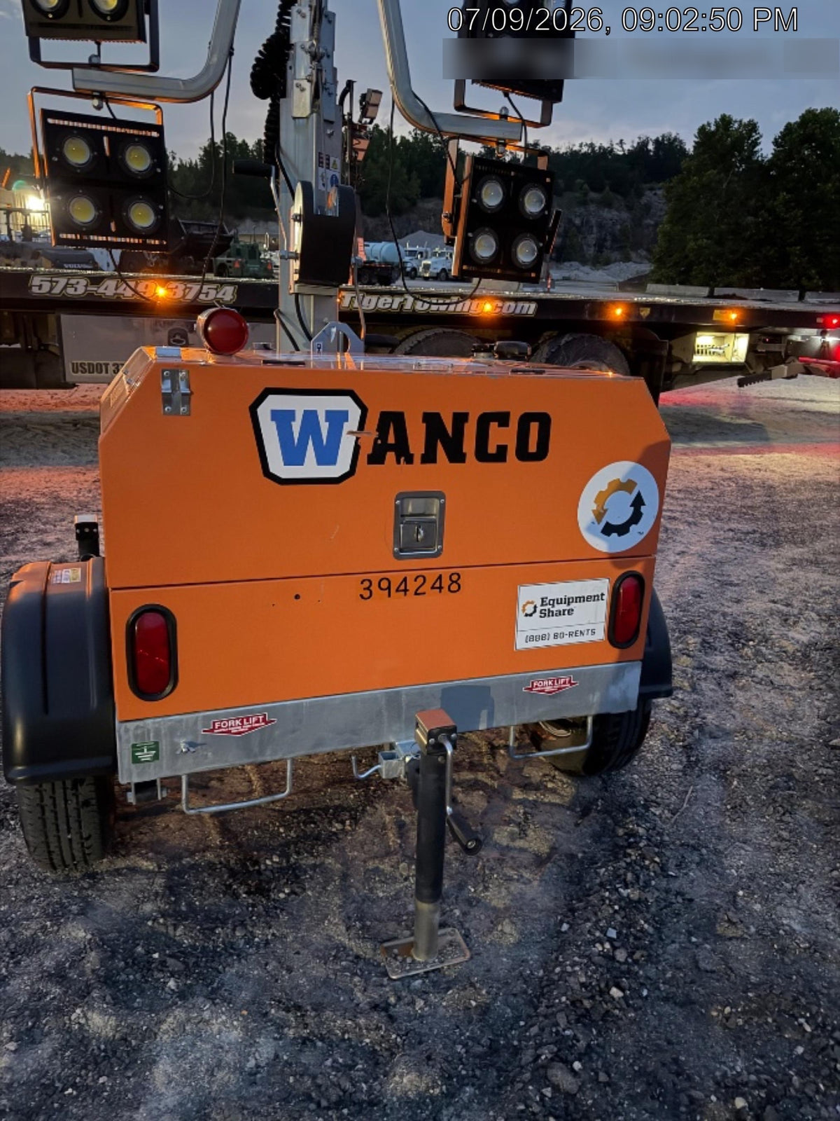 2024 Wanco WLTT-4MM4K Diesel, Deep Sea Controller, Shore Power Plug, Auto Start, (4) 350W LED Floodlights, 4kW Generator, 60 Gal Fuel Tank, 2" Ball, T3