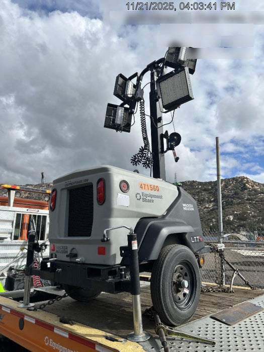 2024 Wacker Neuson LTT4 Diesel, Kohler KDW702, Deep Sea Controller, Auto Start, LED 320W, Bypass Outlet, T3