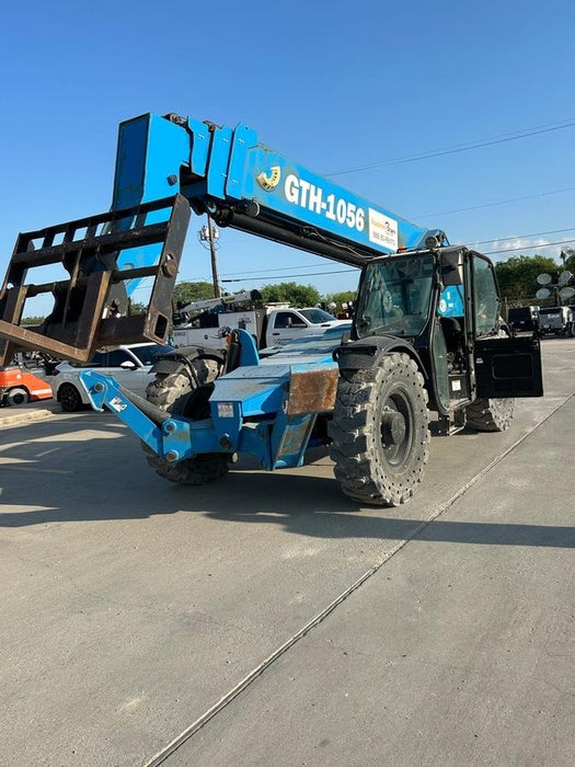 2019 Genie GTH-1056 Cab/Heat/AC, Solid RT Tires, LED Work Lights, Beacon 60" QA Carriage, 60" Forks