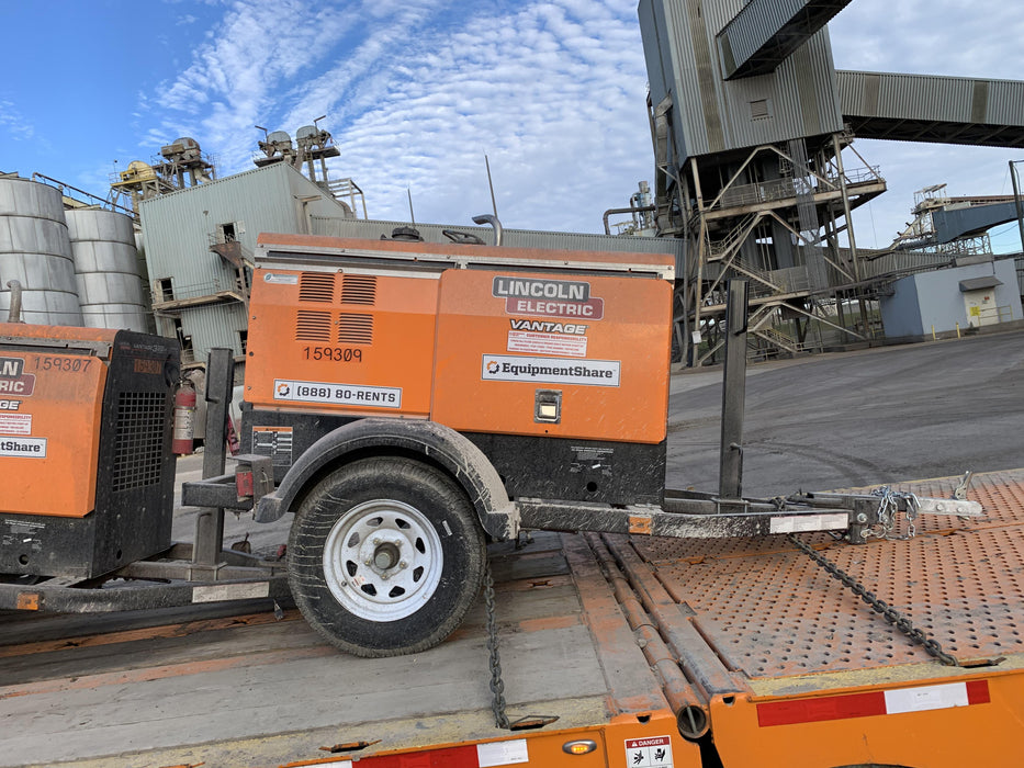 2021 Lincoln Electric Vantage 322 Vantage 322 Ready Pak 3 w/ Decals, ORANGE (includes trailer, cable rack, fender light kit) NO Telematics