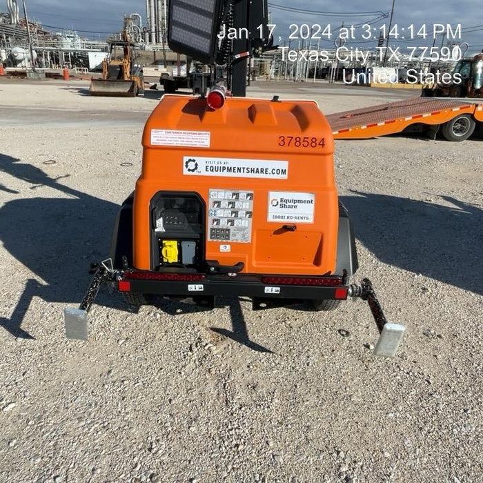 2023 Generac MLT2 Diesel, Flex Switch 120V Input, Powerzone Controller, 
(4) 320W LED Lights, 4kW Generator, 39.9 Gal Fuel Tank, 2" Ball, T3