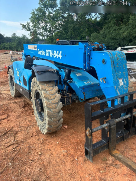 2018 Genie GTH-844 Genie GTH-844D w/Open ROPS, Solid Tires, Work Light/Beacon, 60" Carriage and Forks