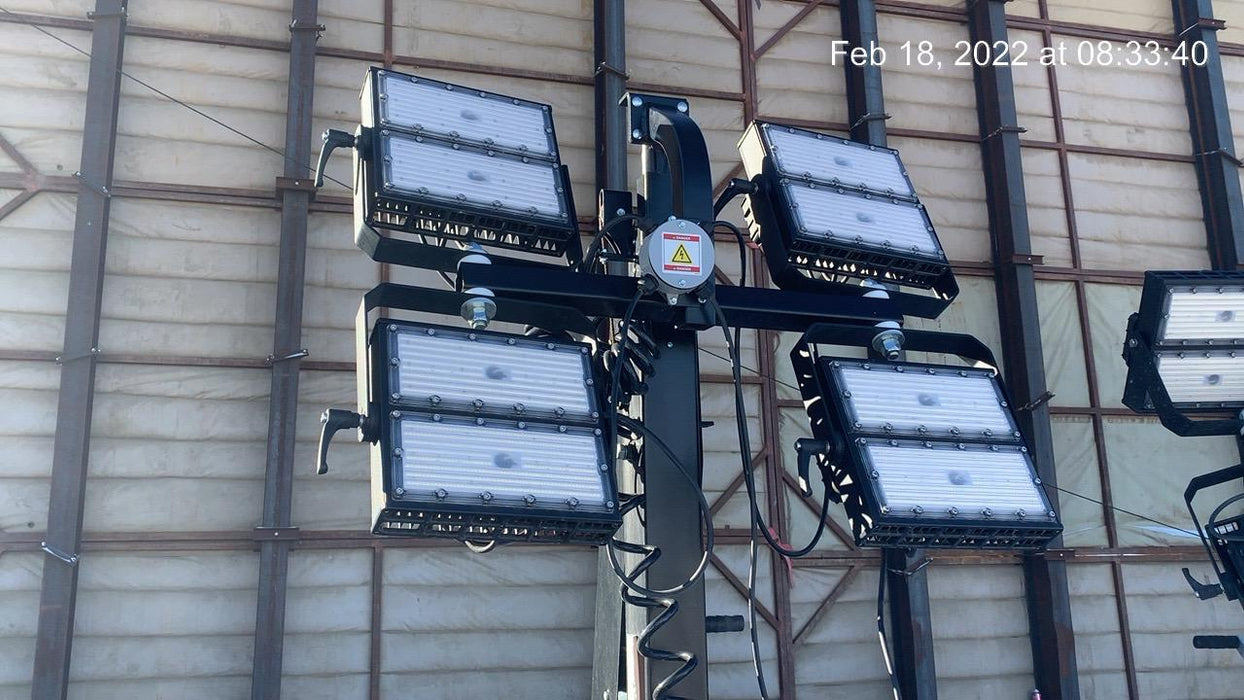 2021 Allmand NLV3GR (4) LED Light Fixture 350W, 23' Vertical Mast, 3kW Prime, Towable, Deep Sea L401, Leveling Jacks, Yanmar T4F 5.8hp