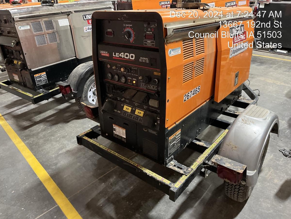 2022 Lincoln Electric LE400 Kubota V1505, Trlr, Cable Rack, Light Kit, ES Decals, T3