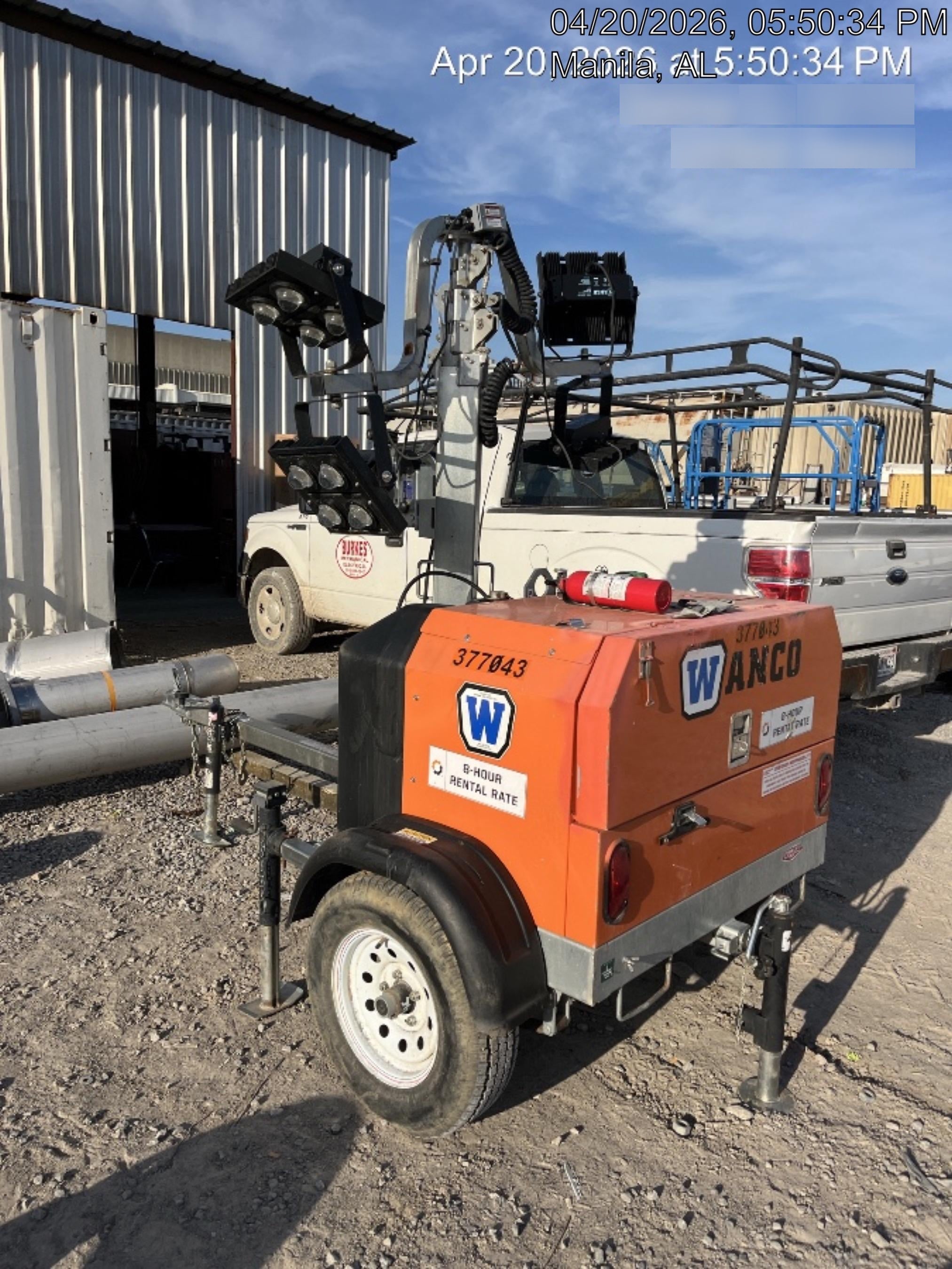 2023 Wanco WLTT-4MM4K Diesel, Deep Sea Controller, Shore Power Plug, Auto Start, (4) 350W LED Floodlights, 4kW Generator, 60 Gal Fuel Tank, 2" Ball, T3