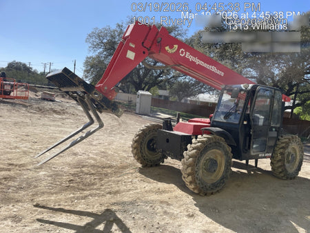 2019 Manitou MTA8044 74hp T4F, Cab/Heat/Air, Cab and Boom LED work lights, Auxiliary Hydraulics, Solid Tires, Amber strobe, Lift Hook 66" Carriage, 60" Forks