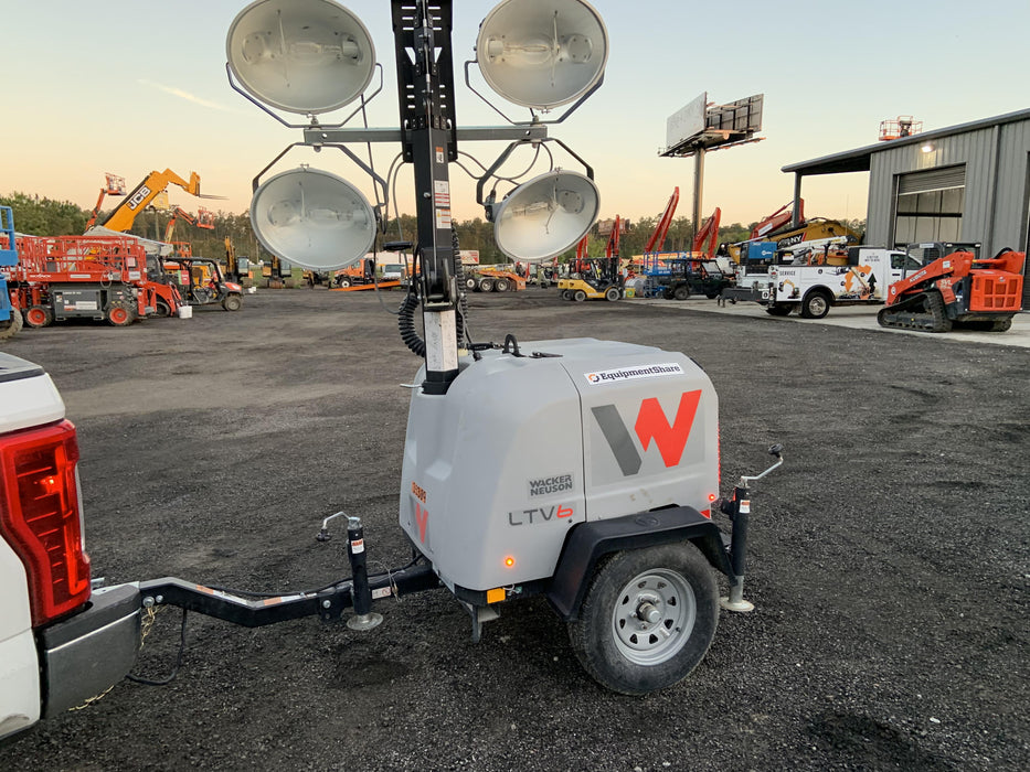 2019 Wacker Neuson LTV6L-MH Wacker Neuson LTV6L Mobile Light Tower w/Fuel Level Sensor Installed