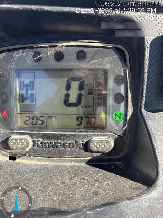 2022 Kawasaki Mule PRO-DXT Standard Options, Backup Alarm, Beacon, Plastic Hard Top, Poly Windshield, Horn Kit