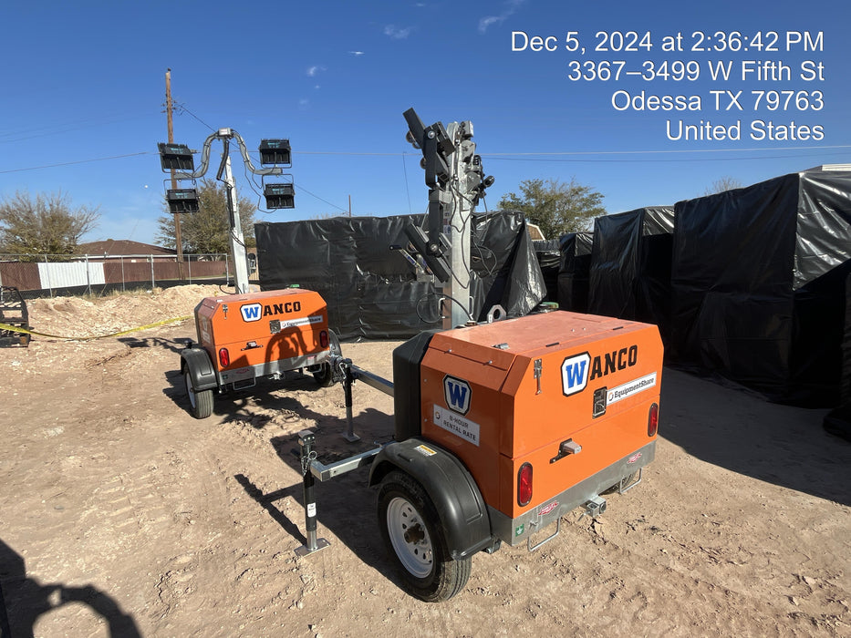 2024 Wanco WLTT-4MM4K Diesel, Deep Sea Controller, Shore Power Plug, Auto Start, (4) 350W LED Floodlights, 4kW Generator, 60 Gal Fuel Tank, 2" Ball, T3