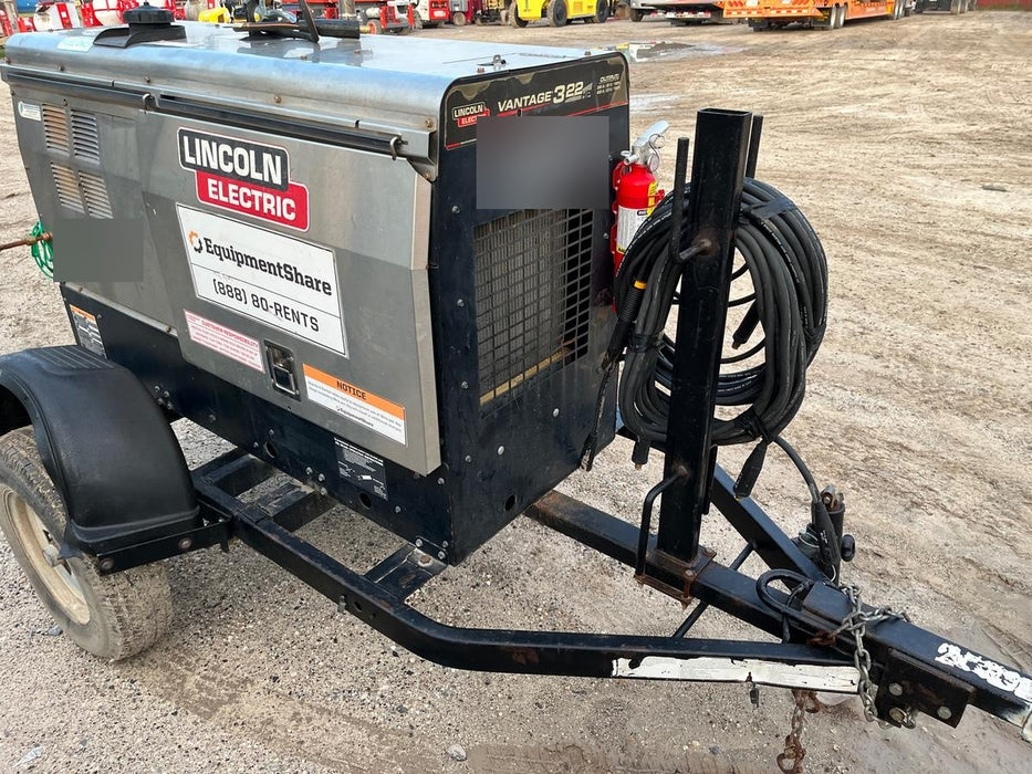 2019 Lincoln Electric Vantage 322 Lincoln Vantage 322 Welder w/Trailer, Light Kit, Cable Rack