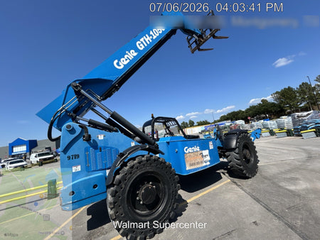 2018 Genie GTH-1056 Genie GTH-1056 w/Open ROPS, Solid Tires, Work Light/Beacon, 60" Carriage and Forks