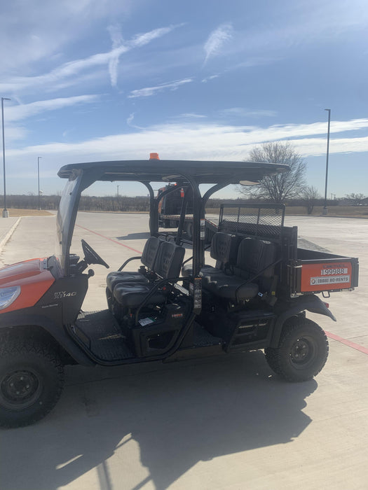 2022 Kubota RTV-X1140W-H Plastic Canopy, Windshield Acrylic Clear, LED Strobe Light, Wire Harness Kit, Back up Alarm