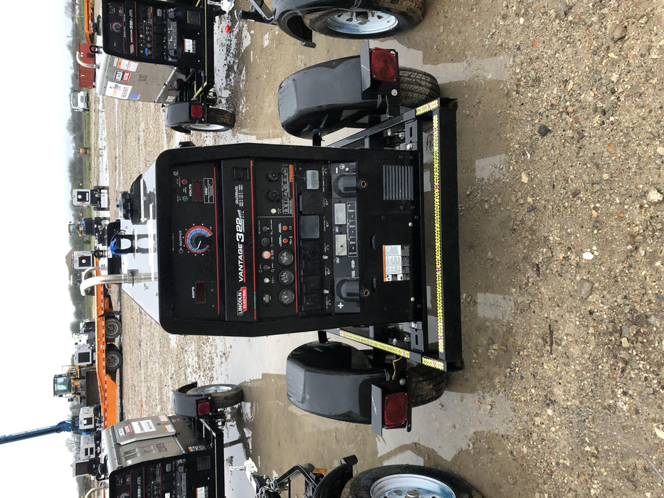 2019 Lincoln Electric Vantage 322 Welder Ready-Pak 3, Two wheel trailer, Fender and Light kit, Cable Rack