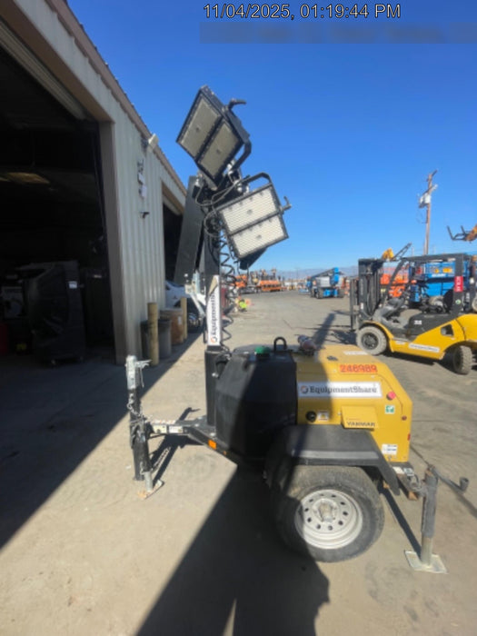 2022 Allmand NLV3GR (4) LED Light Fixture 350W, 23' Vertical Mast, 3kW Prime, Towable, ES Decals, T3