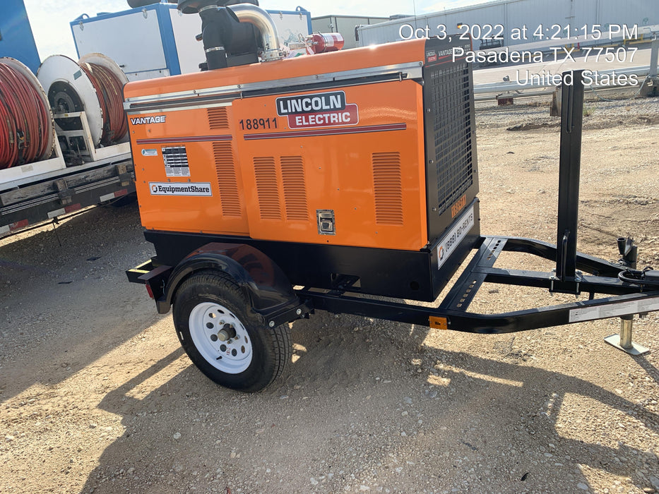 2021 Lincoln Electric Vantage 549X Ready Pak 3, ORANGE (includes trailer, cable rack, fender light kit)