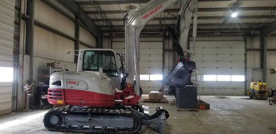 2019 Takeuchi TB290 Takeuchi TB290 Cab/Heat/AC w/Rubber Tracks, Auxiliary Hydraulics, Dozer Blade, Manual QC, 18/24/36" Buckets, Hydraulic Thumb Installed