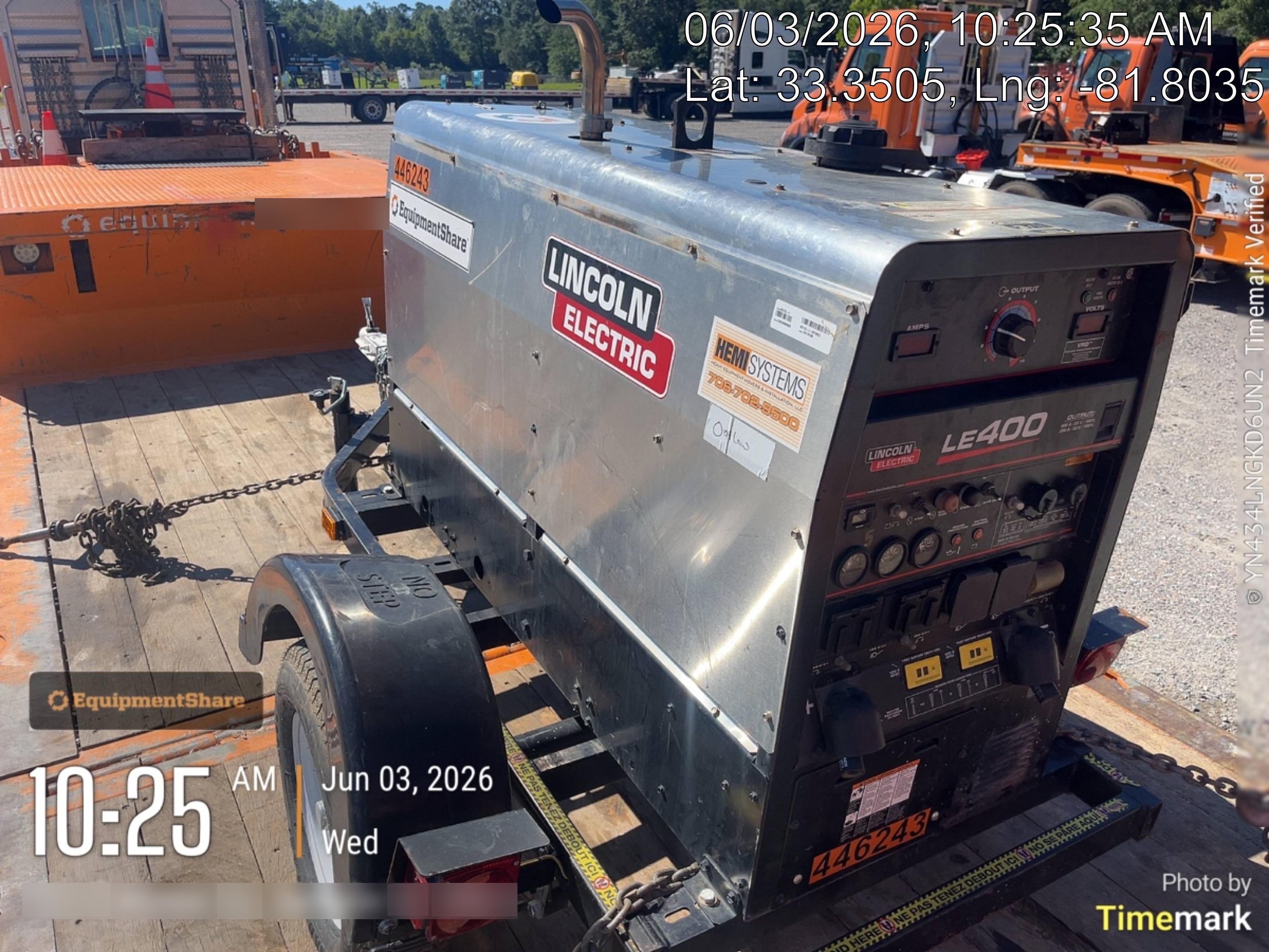 2024 Lincoln Electric LE400 Kubota V1505, Trlr, Cable Rack, Light Kit, ES Decals, T3