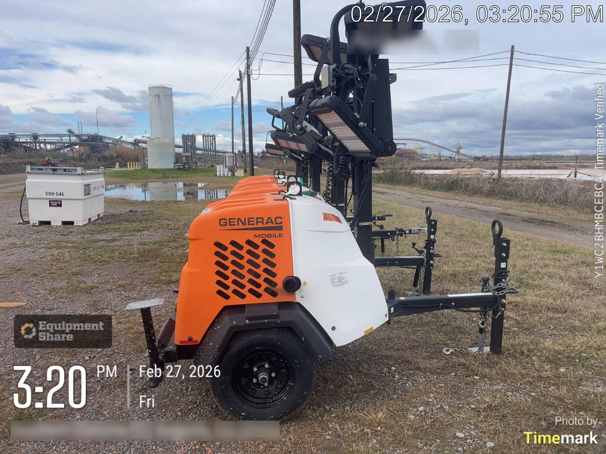 2024 Generac MLT6SKDS-STD4 ELEC WINCH Diesel, Electric Winch Mast, Powerzone Controller, (4) 320W LED Lights, 4kW Generator, 39.9 Gal Fuel Tank, 2" Ball, T3