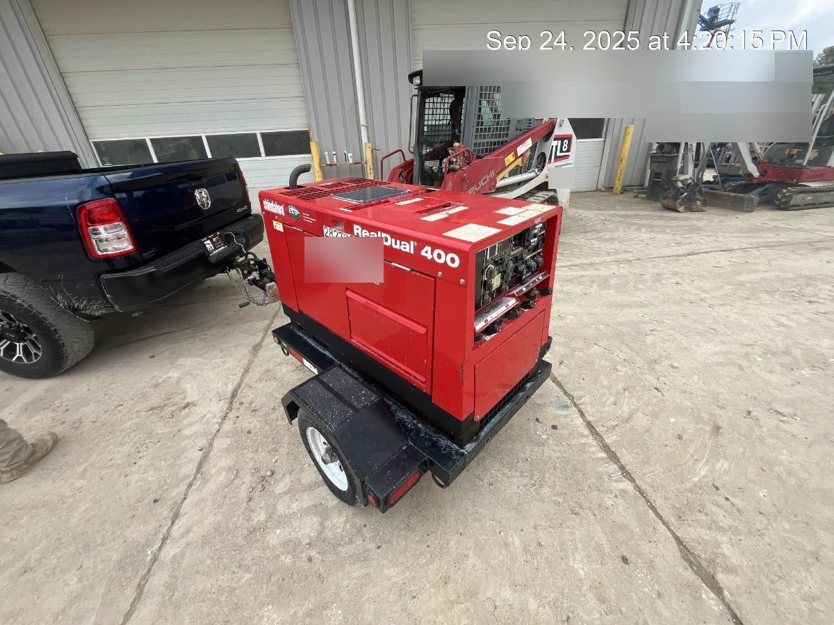 2022 Shindaiwa DGW400MDL Kubota D902 Engine, 23 HP, Dual Op Welder, Wire, Arc, Droop Stick, Tig, and CC Stick Functionality, Simulphase, 3 Phase and 1 Phase Gen Output, Single Axle NB Trlr, Slr Trckl Chrg 12V 12W, Fire Ext