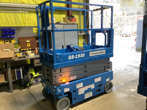 2020 Genie GS-1930 Solid Non Marking Tires, Beacon, Folding rails with half height swing gate, Telematics