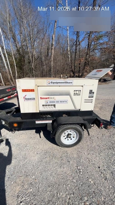 2020 Multiquip DLW400ESA4 400 amp Welder, 14kW, 120/240V, T4F Kubota, Trailer